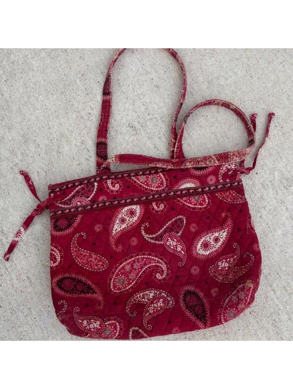 Vera Bradley Women's Red and Burgundy Bag
